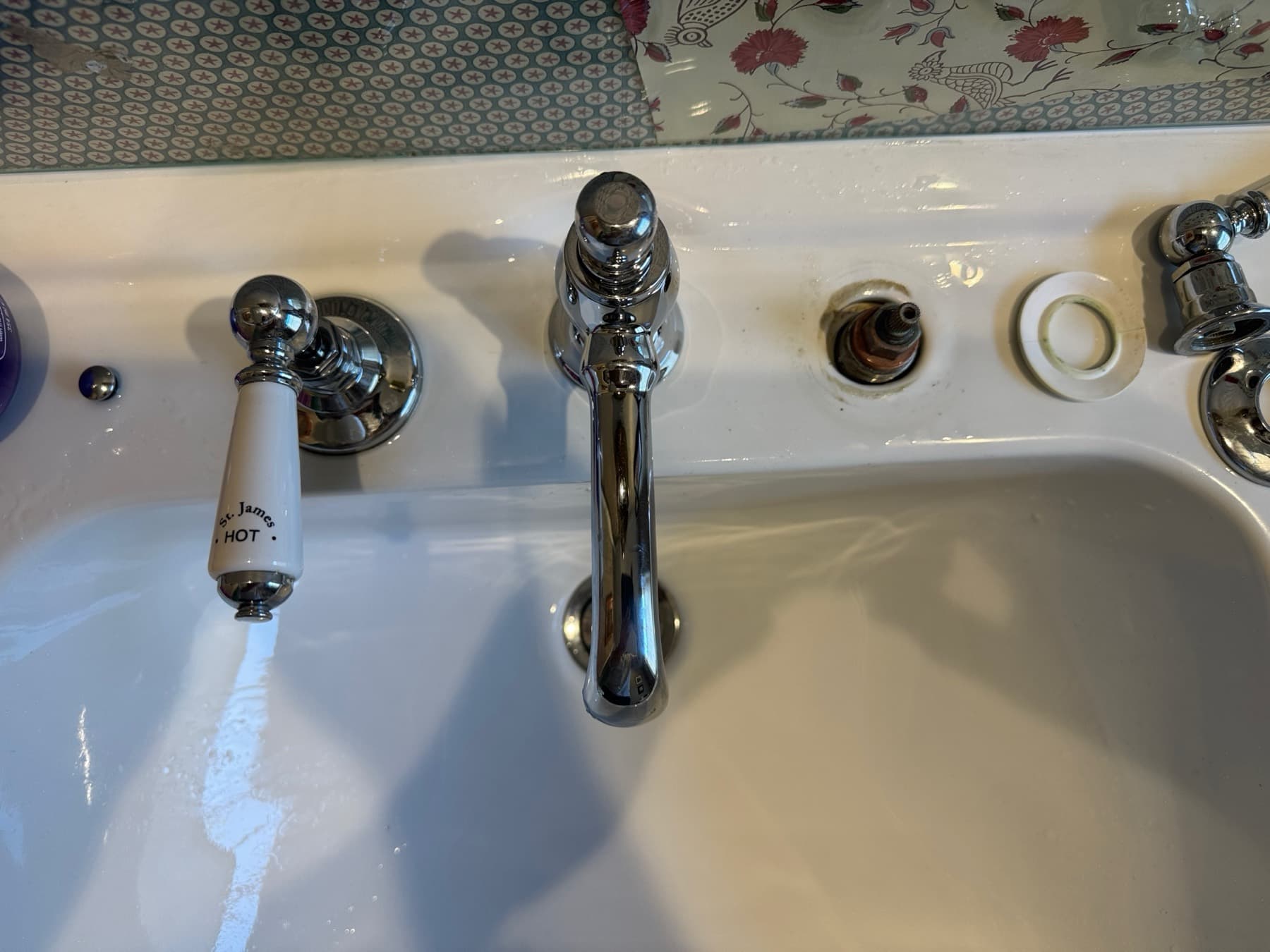 St James basin taps being replaced — tap repairs in Andover, Marlborough and Hungerford