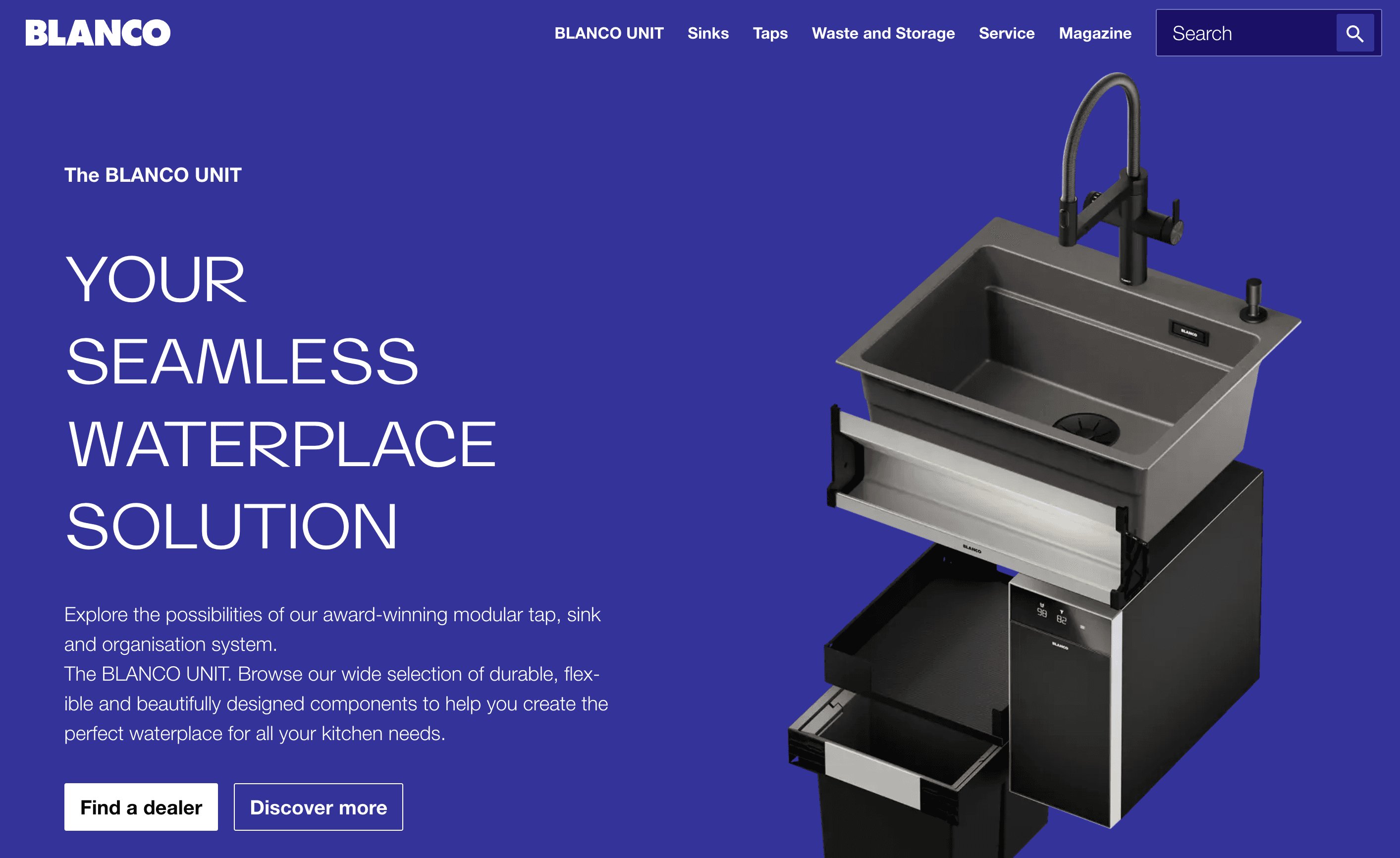 Blanco website screenshot
