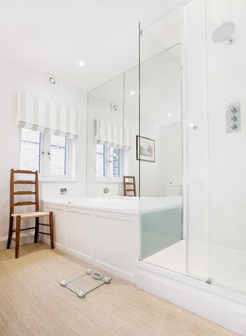 Bath and Walk-In Shower - Professional plumbing work by Rosebourne Plumbing