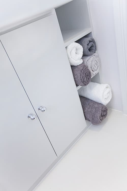 Fitted Bathroom Storage - Professional plumbing work by Rosebourne Plumbing
