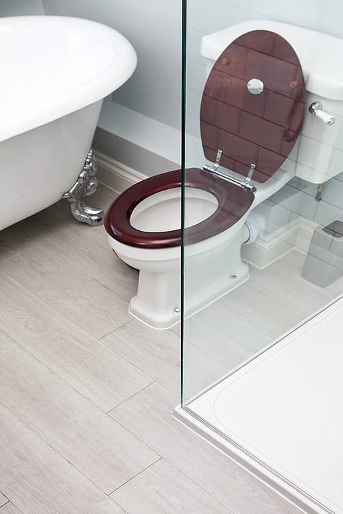 Roll-Top Bath and Walk-In Shower - Professional plumbing work by Rosebourne Plumbing