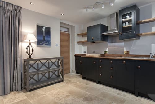 Dark Blue Shaker Kitchen - Professional plumbing work by Rosebourne Plumbing