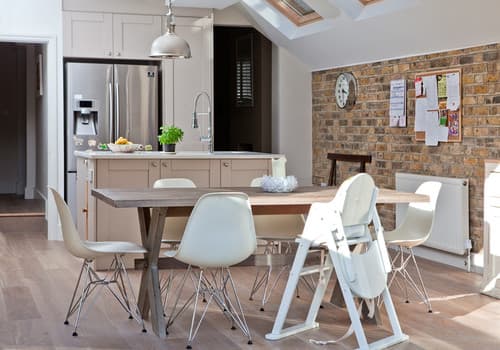 Kitchen Diner with Island and Radiator - Professional plumbing work by Rosebourne Plumbing