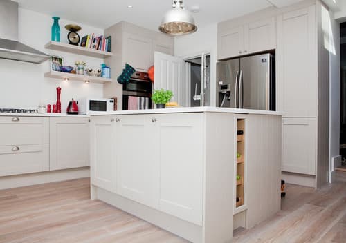 Shaker Kitchen with Island - Professional plumbing work by Rosebourne Plumbing