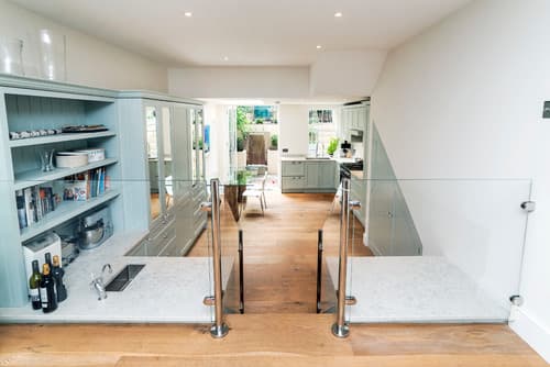 Marble Worktops and Open Shelving - Professional plumbing work by Rosebourne Plumbing