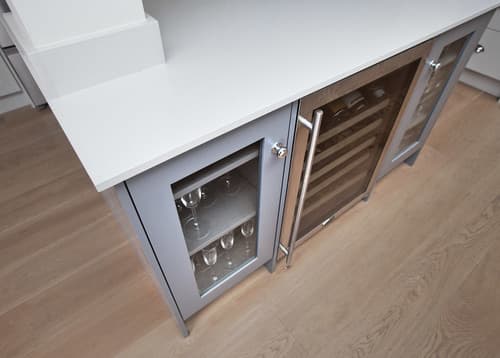 Wine Cooler and Glazed Cabinet - Professional plumbing work by Rosebourne Plumbing