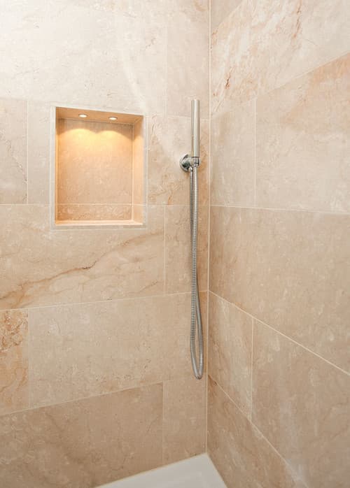 Shower Recess and Handset - Professional plumbing work by Rosebourne Plumbing