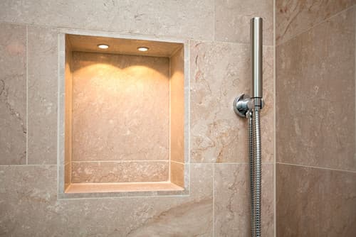 Tiled Shower Recess - Professional plumbing work by Rosebourne Plumbing