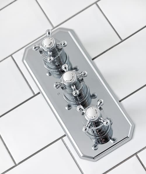 Shower Valve Controls Close Up - Professional plumbing work by Rosebourne Plumbing