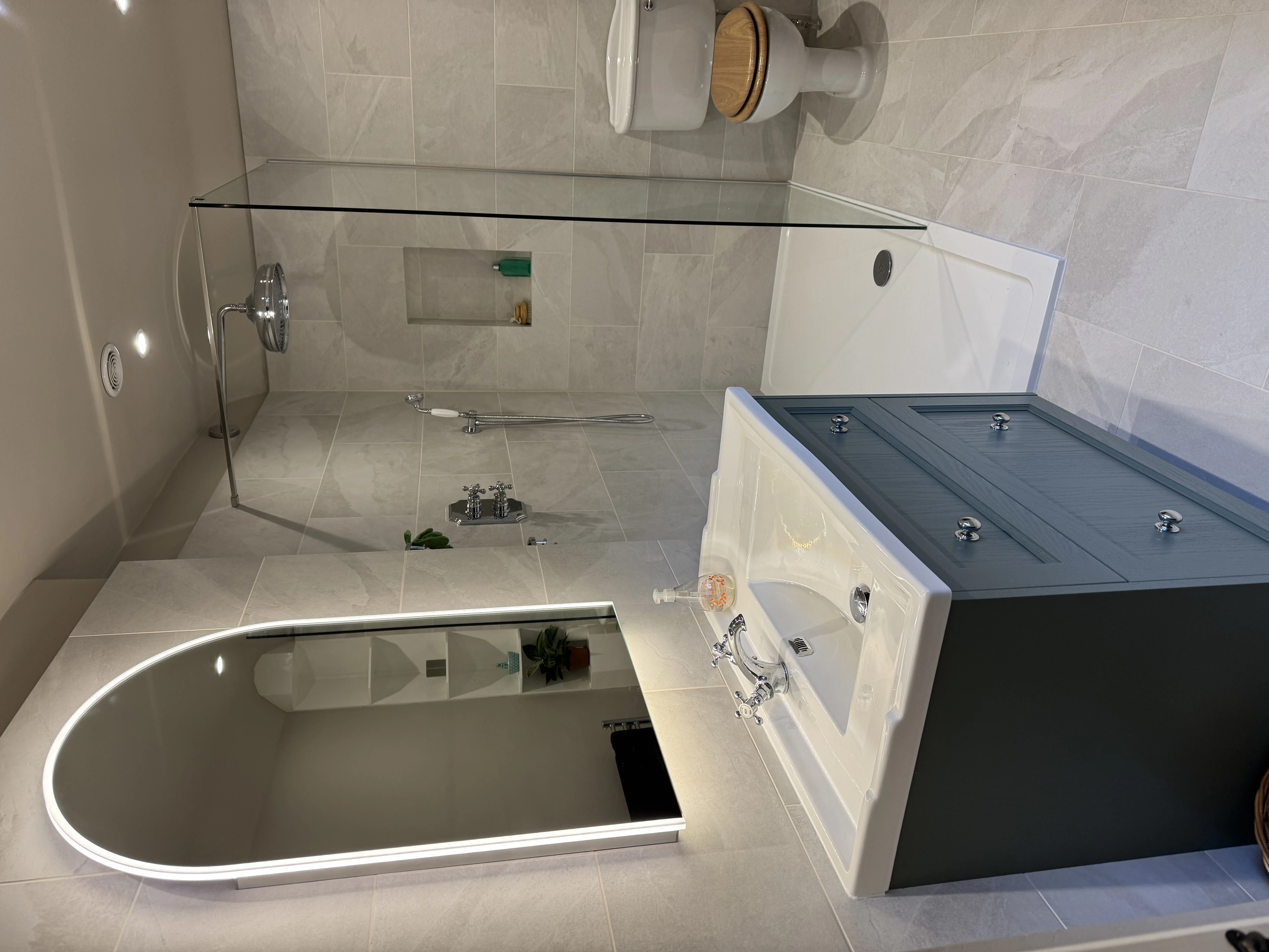 Luxury Bathroom Completion - Professional plumbing work by Rosebourne Plumbing