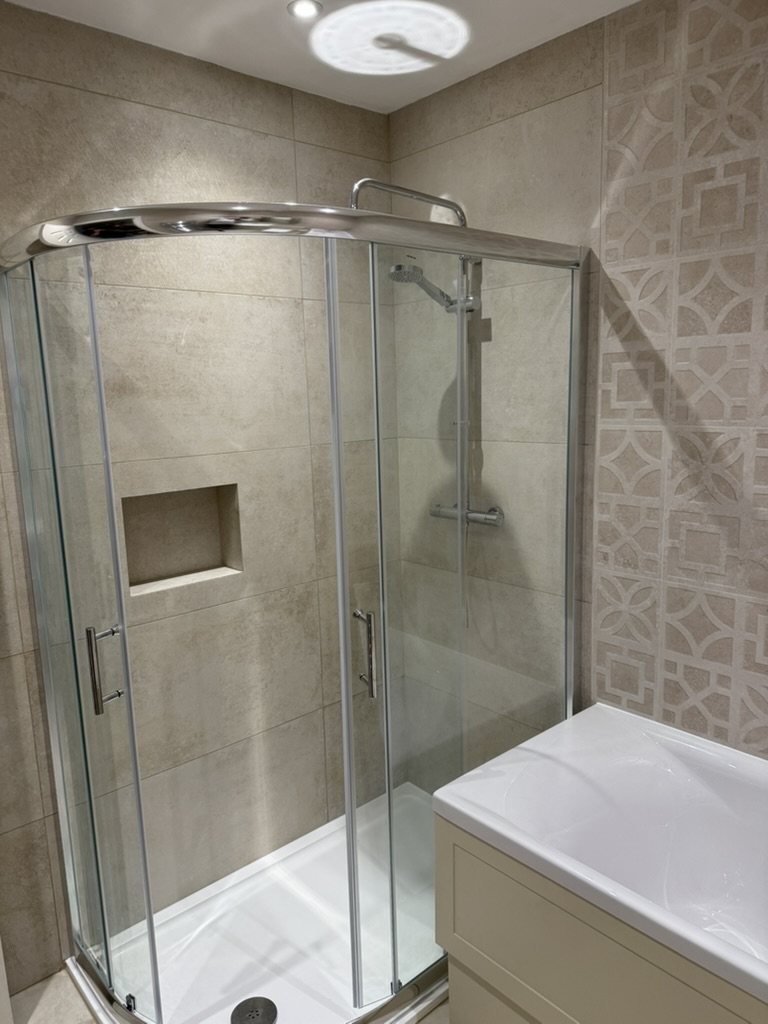 South Down Farm Bathroom Tiling Excellence - Professional plumbing work by Rosebourne Plumbing
