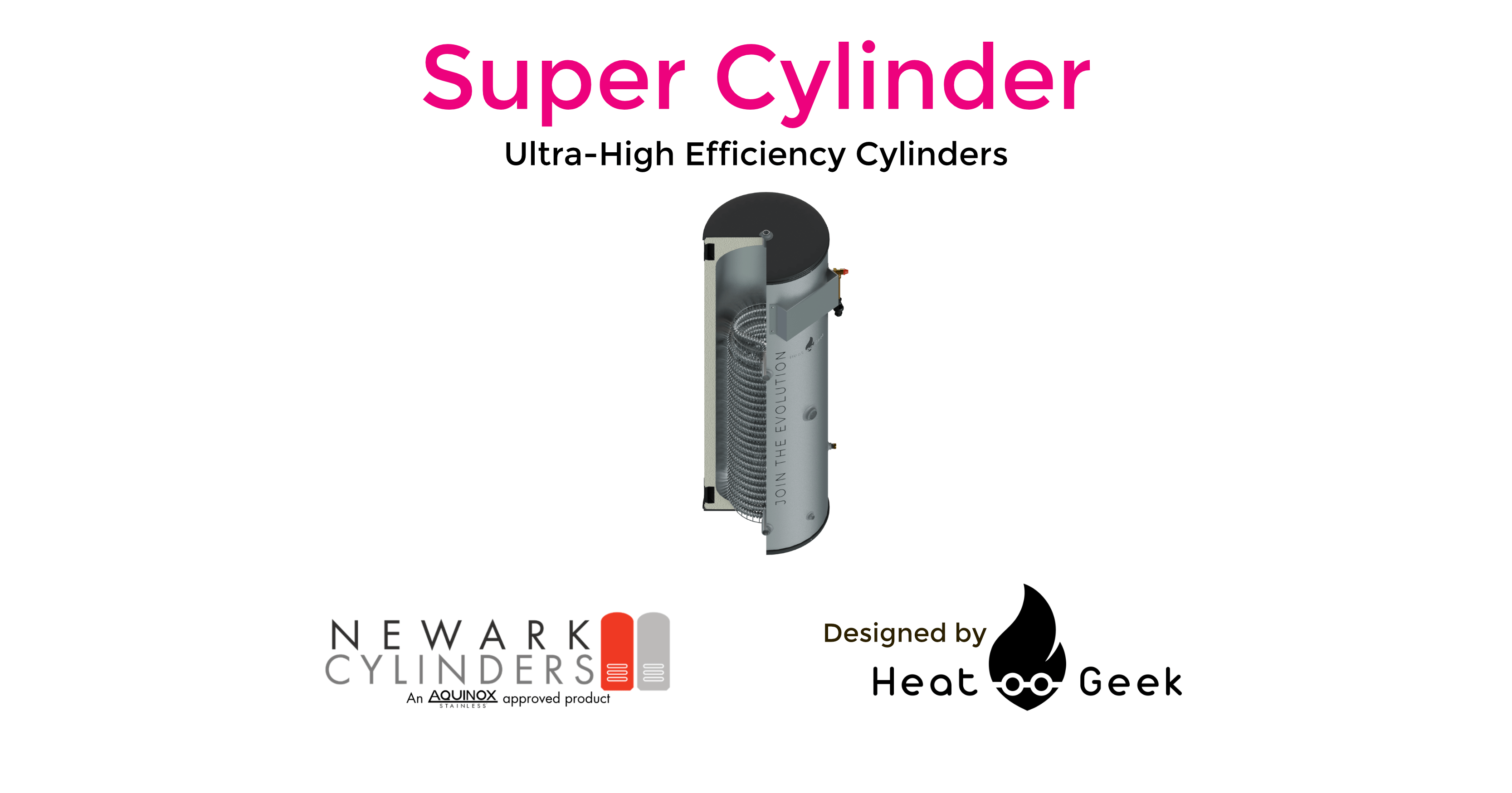 Heat Geek Super cylinder with 6.0m² coil for heat pumps