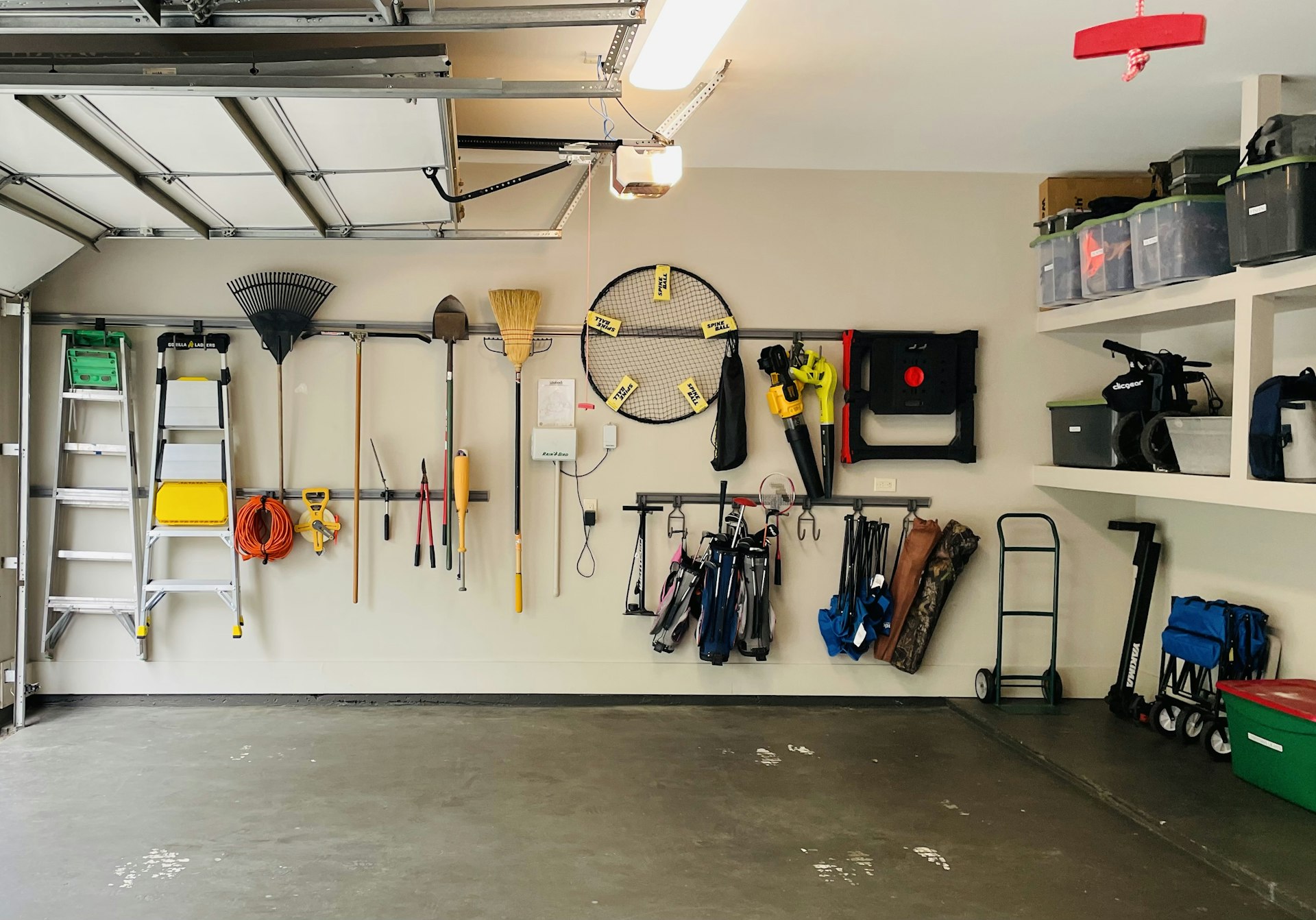 Organized garage workshop with tools and storage - the dream home setup