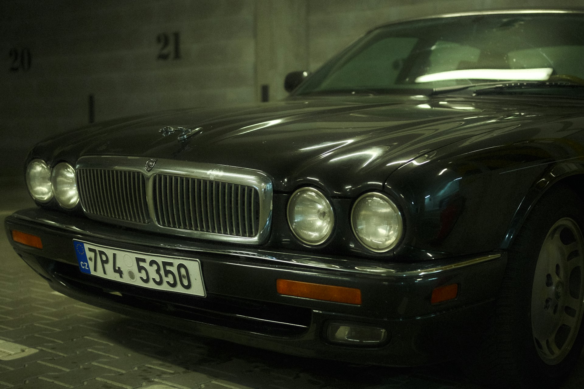 Jaguar in dramatic underground parking - the ultimate secure storage