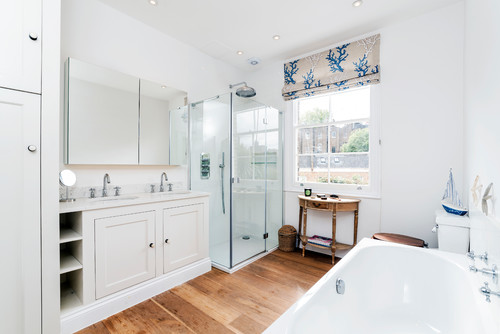 Coastal Bathroom - Queensdale Road, Notting Hill - Professional plumbing work by Rosebourne Plumbing