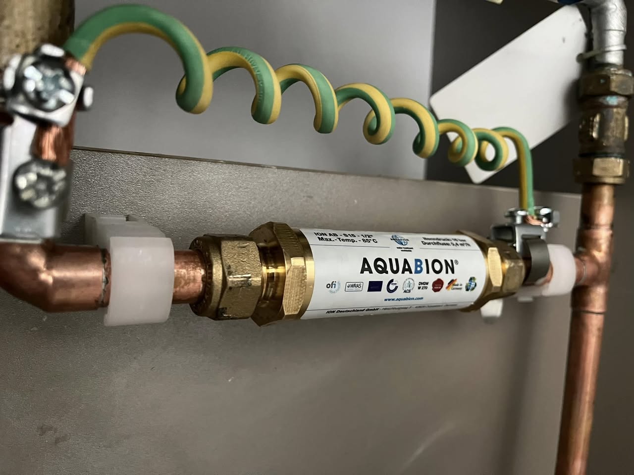 Traditional water softener installation in Marlborough